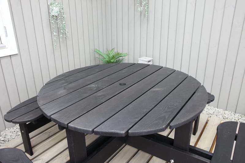 Rogolo Picknickbord 199 cm - Kaffesvart - Utemöbler - Utebord & trädgårdsbord - Picknickbord & bänkbord