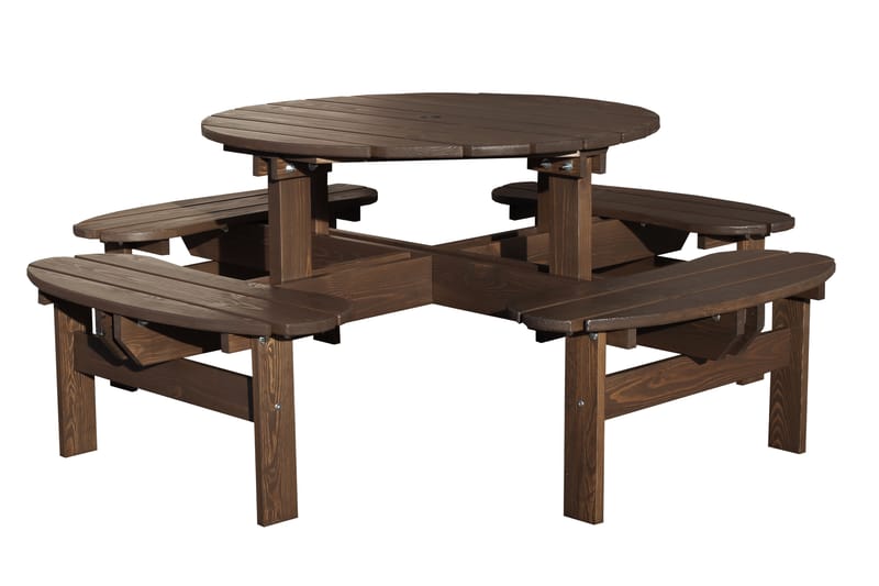 Rogolo Picknickbord 199 cm - Brun - Utemöbler - Utebord & trädgårdsbord - Picknickbord & bänkbord