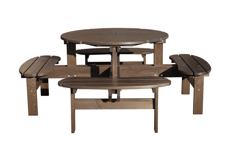Rogolo Picknickbord 199 cm - Brun - Utemöbler - Utebord & trädgårdsbord - Picknickbord & bänkbord