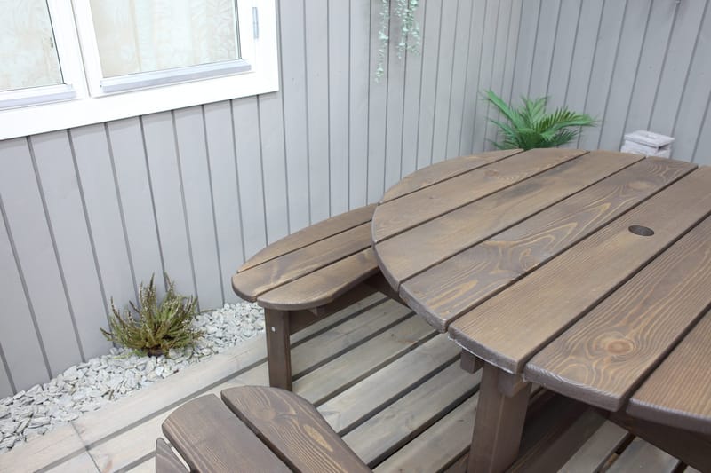 Rogolo Picknickbord 199 cm - Brun - Utemöbler - Utebord & trädgårdsbord - Picknickbord & bänkbord