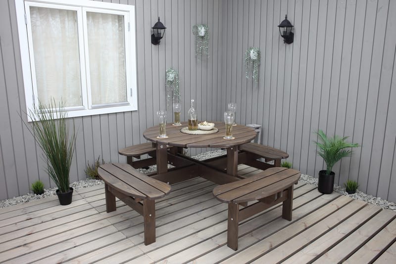 Rogolo Picknickbord 199 cm - Brun - Utemöbler - Utebord & trädgårdsbord - Picknickbord & bänkbord