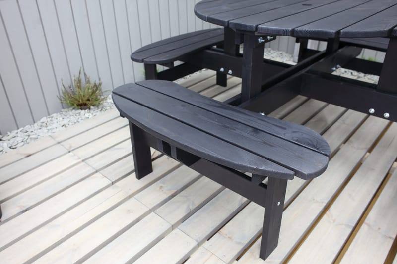 Rogolo Picknickbord 199 cm - Kaffesvart - Utemöbler - Utebord & trädgårdsbord - Picknickbord & bänkbord