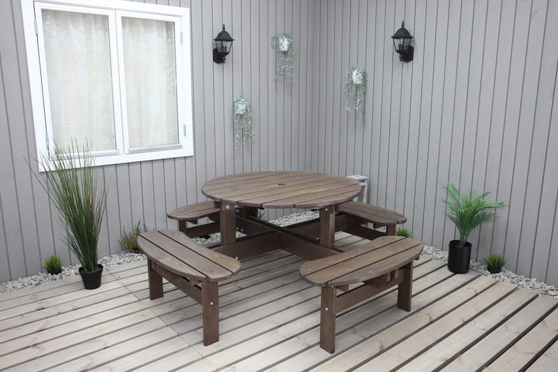 Rogolo Picknickbord 199 cm - Brun - Utemöbler - Utebord & trädgårdsbord - Picknickbord & bänkbord