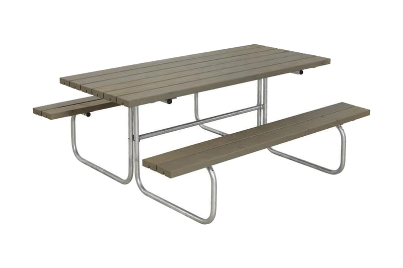 PLUS Classic Bänkset 155x177x73 cm - Gråbrun - Picknickbord & bänkbord