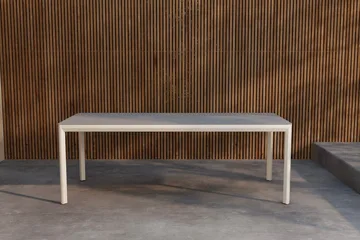 Rektangulärt Matbord Lino 220 cm Utomhus - Beige - Utemöbler - Utebord & trädgårdsbord - Matbord utomhus