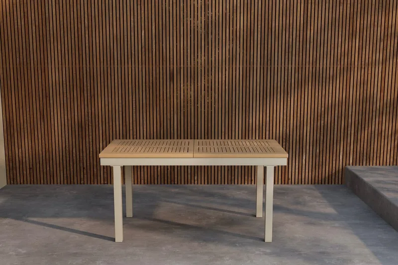 Rektangulärt matbord Panama 160 cm Utomhus, Natur