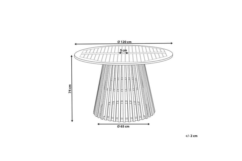 Runt bord Agello - Utemöbler - Utebord & trädgårdsbord - Matbord utomhus