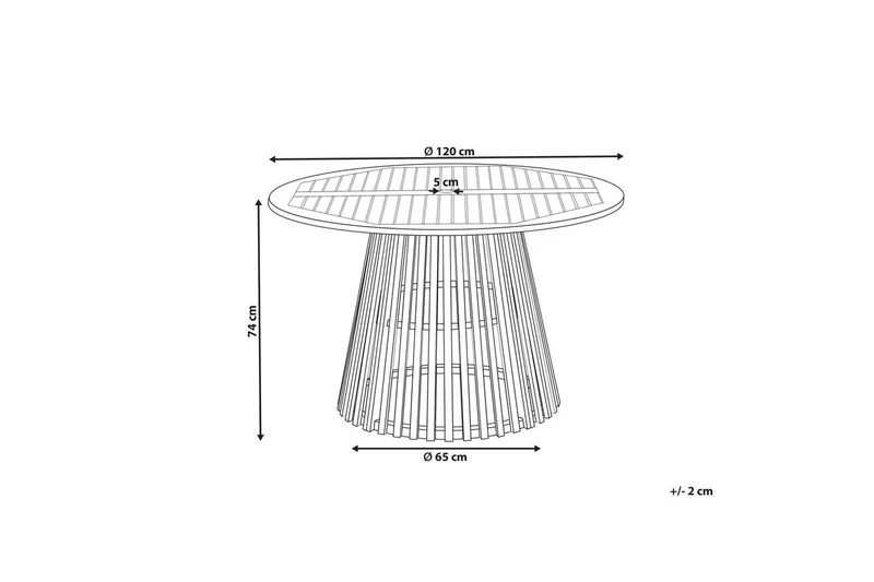 Runt bord Agello - Utemöbler - Utebord & trädgårdsbord - Matbord utomhus