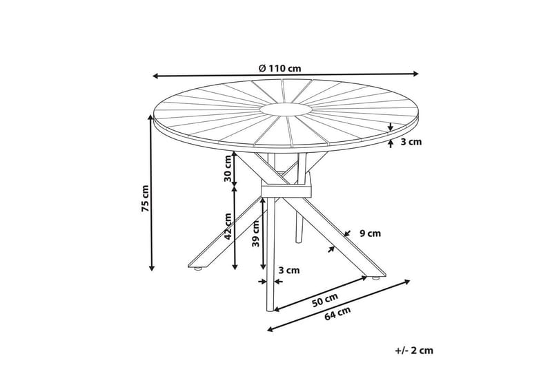 Runt bord Cissone - Utemöbler - Utebord & trädgårdsbord - Matbord utomhus