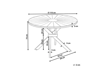 Runt bord Cissone - Utemöbler - Utebord & trädgårdsbord - Matbord utomhus