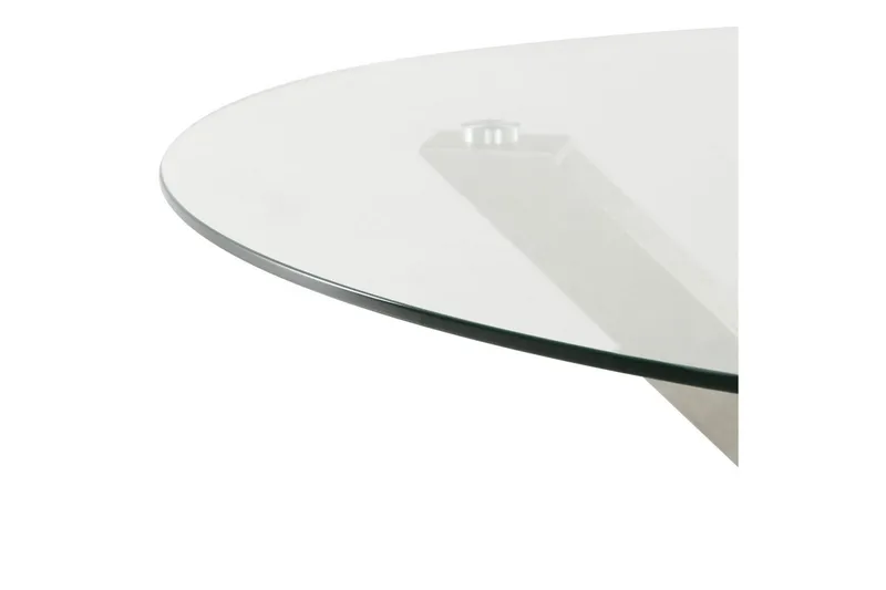 Runt bord Maletto - Silver, Transparent - Utemöbler - Utebord & trädgårdsbord - Matbord utomhus