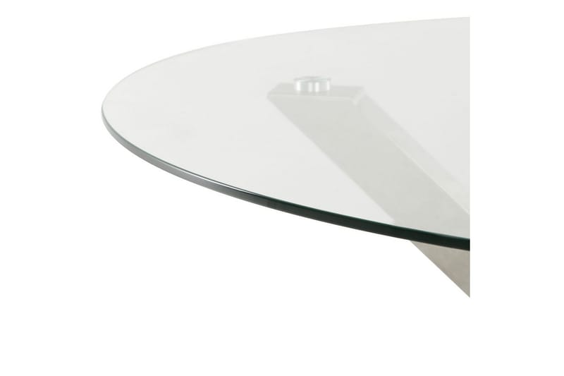 Runt bord Maletto - Silver, Transparent - Utemöbler - Utebord & trädgårdsbord - Matbord utomhus
