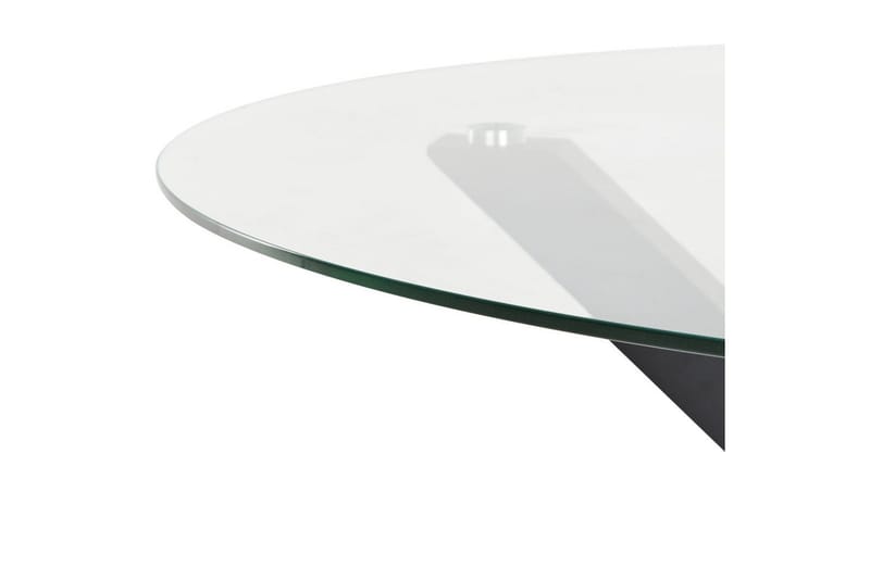 Runt bord Maletto - Svart, genomskinlig - Utemöbler - Utebord & trädgårdsbord - Matbord utomhus