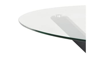 Runt bord Maletto - Svart, genomskinlig - Utemöbler - Utebord & trädgårdsbord - Matbord utomhus