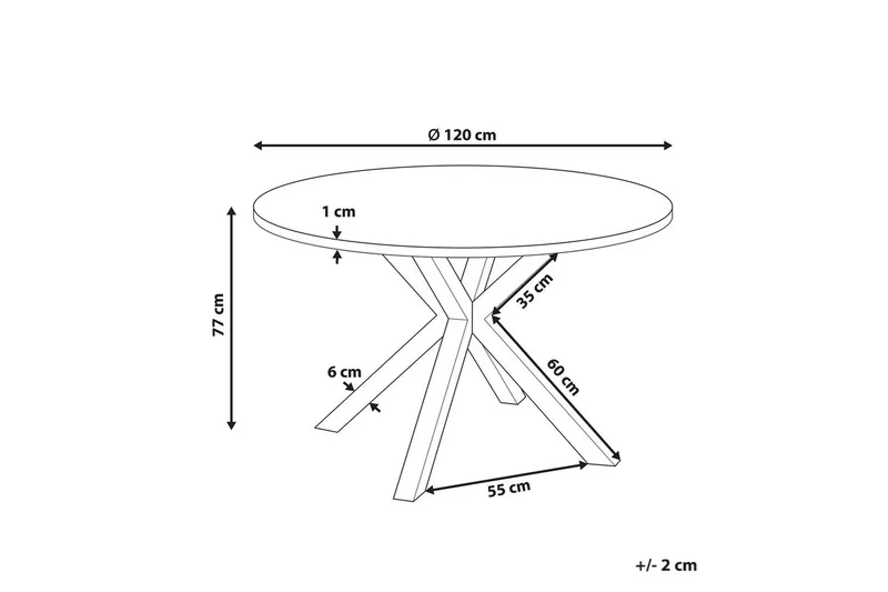 Runt bord Maletto - Svart, genomskinlig - Utemöbler - Utebord & trädgårdsbord - Matbord utomhus