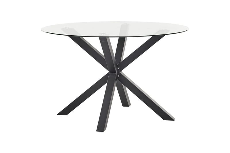 Runt bord Maletto - Svart, genomskinlig - Utemöbler - Utebord & trädgårdsbord - Matbord utomhus