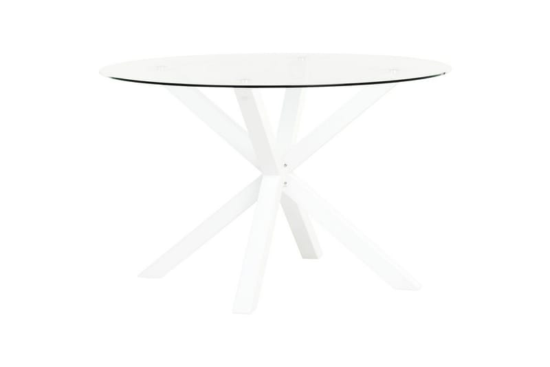 Runt bord Maletto - Vit, genomskinlig - Utemöbler - Utebord & trädgårdsbord - Matbord utomhus