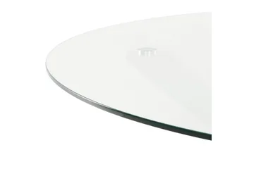 Runt bord Maletto - Vit, genomskinlig - Utemöbler - Utebord & trädgårdsbord - Matbord utomhus