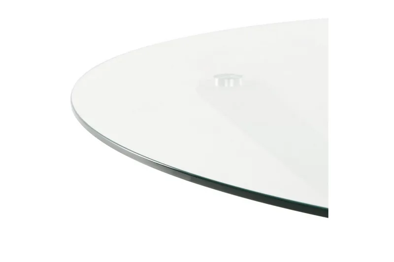 Runt bord Maletto - Vit, genomskinlig - Utemöbler - Utebord & trädgårdsbord - Matbord utomhus