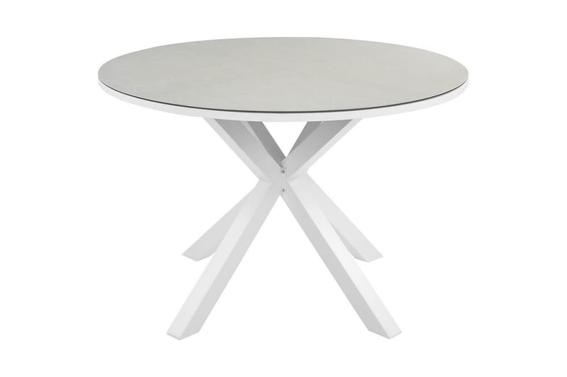 Runt bord Maletto Vit/Beige/Grå - Vit/Beige/Grå - Utemöbler - Utebord & trädgårdsbord - Matbord utomhus