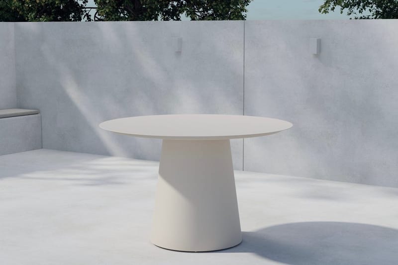 Runt matbord Lanzo 120 cm Utomhus, Beige