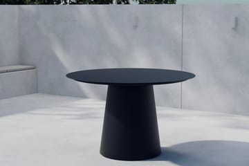 Runt matbord Lanzo 120 cm Utomhus - Svart - Utemöbler - Utebord & trädgårdsbord - Matbord utomhus