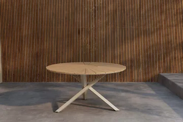 Runt matbord Mexico 140 cm Utomhus - Natur - Utemöbler - Utebord & trädgårdsbord - Matbord utomhus