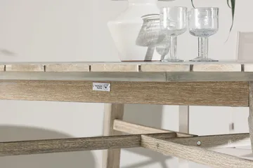 Runt Matbord Rives 150 cm Utomhus - Vitputsad - Utemöbler - Utebord & trädgårdsbord - Matbord utomhus