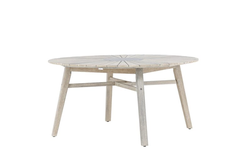 Runt Matbord Rives 150 cm Utomhus - Vitputsad - Utemöbler - Utebord & trädgårdsbord - Matbord utomhus