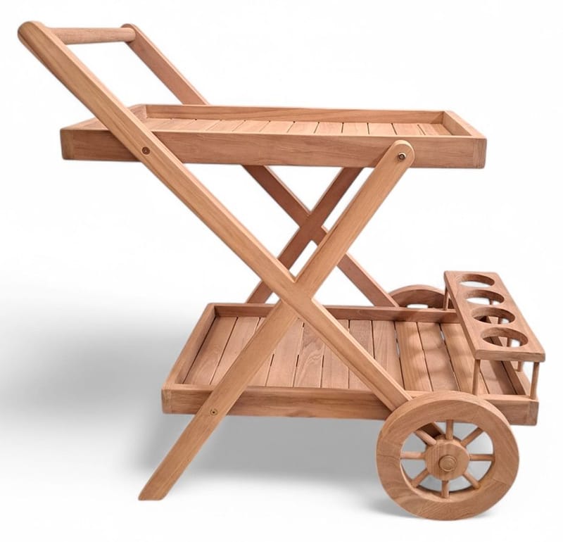 Saltö serveringsvagn  – Massiv teak | Elegant och hållbar utomhusstol - Utemöbler - Utebord & trädgårdsbord - Barbord utomhus