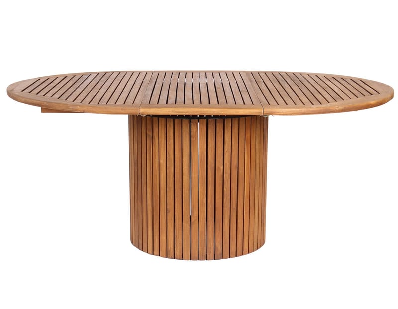 Saltö teakbord runt förlängningsbart  Ø115 + 40 cm - Teak - Utemöbler - Utebord & trädgårdsbord - Matbord utomhus