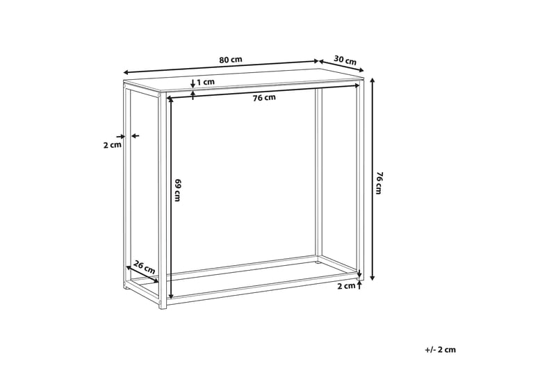 Barreras Avlastningsbord Utomhus och Sidobord Utomhus 80 cm Trä - Brunt/Svart - Utemöbler - Utebord & trädgårdsbord - Sidobord utomhus