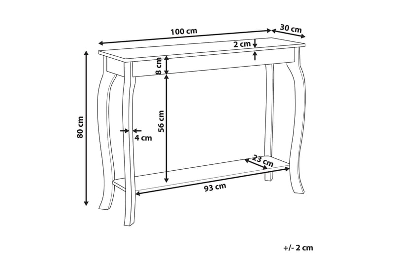 Boldman Avlastningsbord Utomhus och Sidobord Utomhus 100 cm Trä - Svart - Utemöbler - Utebord & trädgårdsbord - Sidobord utomhus
