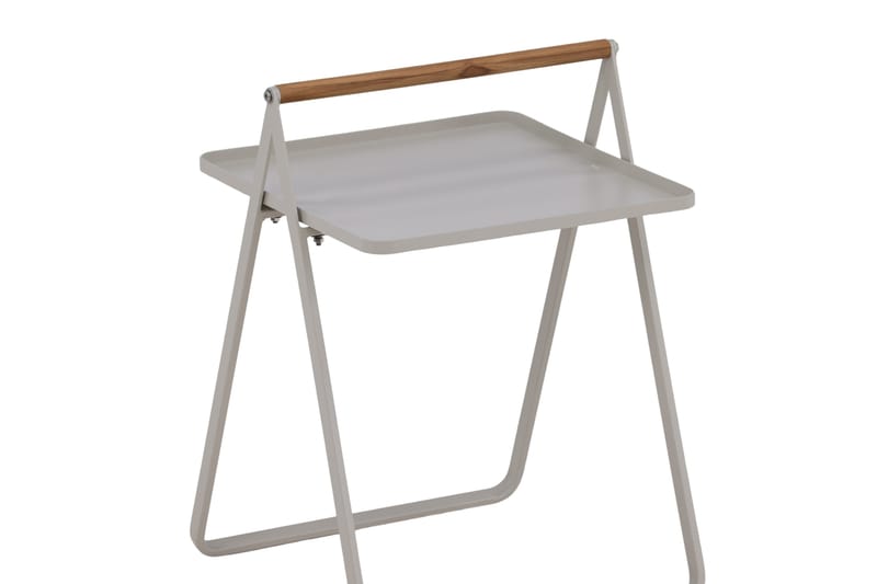 Clarin Hopfällbart Sidobord och Avlastningsbord Utomhus 45 cm, Beige