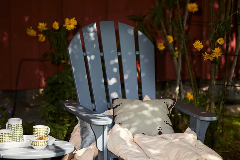 Hillerstorp Tennessee Runt Sidobord och BlomUtebord Utomhus 50 cm Trä - Grå - Utemöbler - Utebord & trädgårdsbord - Sidobord utomhus