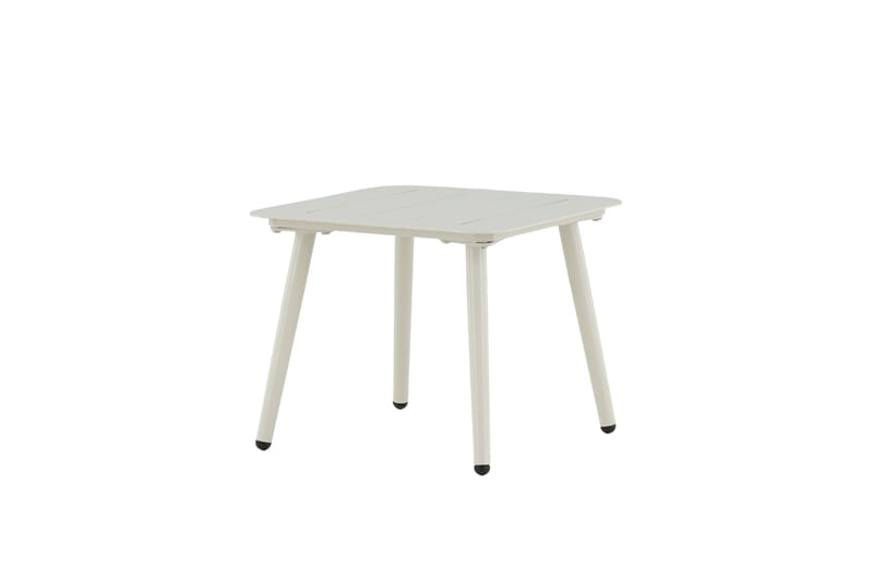 Lina Sidobord och BlomUtebord Utomhus 40 cm Teak Trä - Beige - Utemöbler - Utebord & trädgårdsbord - Sidobord utomhus