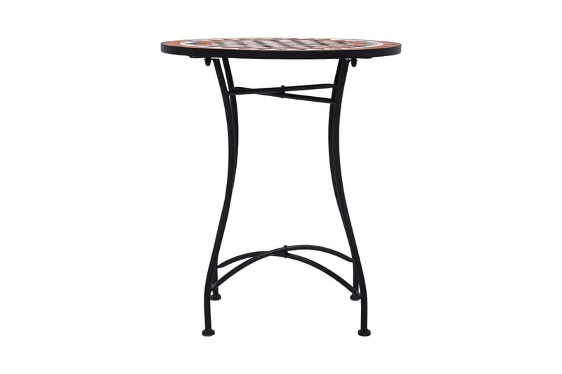 Mosaikbord brun 60 cm keramik - Brun - Utemöbler - Utebord & trädgårdsbord - Cafebord