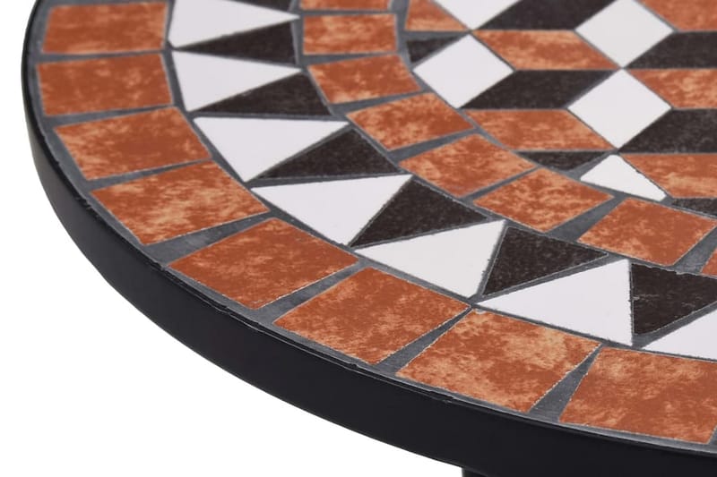Mosaikbord brun 60 cm keramik - Brun - Utemöbler - Utebord & trädgårdsbord - Cafebord