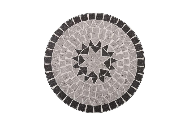 Mosaikbord brun 61 cm keramik - Grå - Sidobord utomhus - Balkongbord