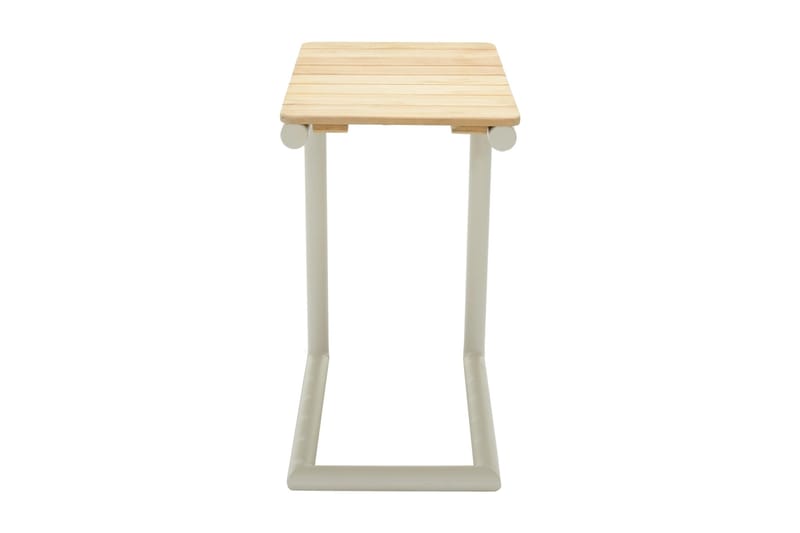 Portals Sidobord och Avlastningsbord Utomhus 47 cm Teak Trä - Vit - Utemöbler - Utebord & trädgårdsbord - Sidobord utomhus