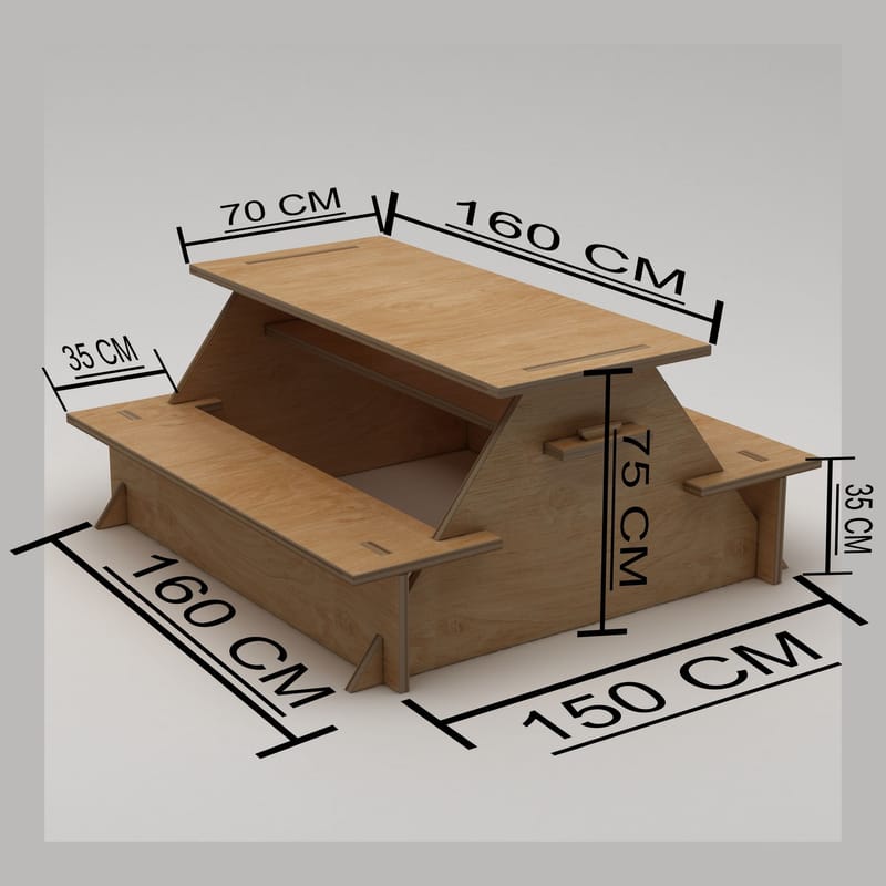 Somira Matbord utomhus 160 cm - naturligt trä - Utemöbler - Utebord & trädgårdsbord - Picknickbord & bänkbord