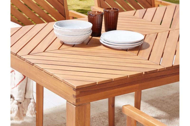 Taviano Matbord Utomhus 90x180 cm - Ljusbrun - Utemöbler - Utebord & trädgårdsbord - Matbord utomhus
