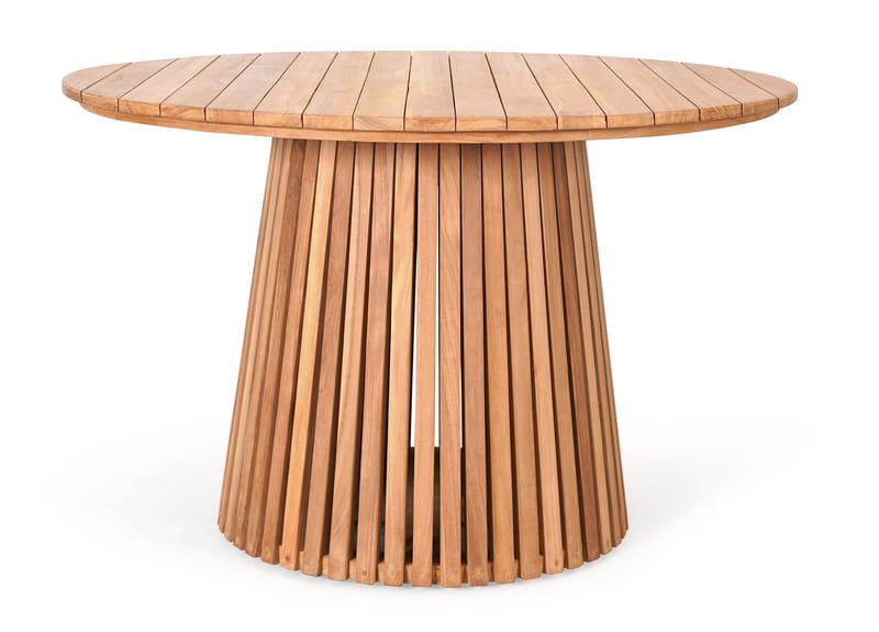 Teakbord Ø120 cm - Saltö - Teak - Utemöbler - Utebord & trädgårdsbord - Matbord utomhus