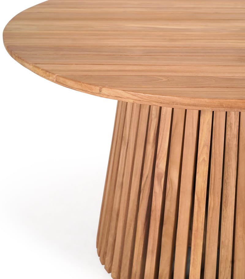 Teakbord Ø120 cm - Saltö - Teak - Utemöbler - Utebord & trädgårdsbord - Matbord utomhus