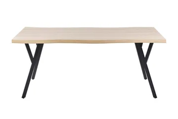 Tiggiano Matbord Utomhus 180x90 cm - Ljusbrun/Svart - Utemöbler - Utebord & trädgårdsbord - Matbord utomhus