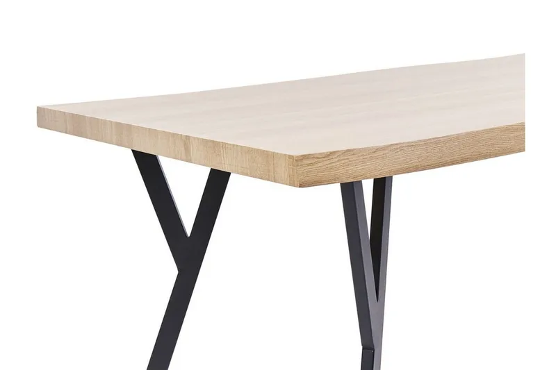 Tiggiano Matbord Utomhus 180x90 cm - Ljusbrun/Svart - Utemöbler - Utebord & trädgårdsbord - Matbord utomhus