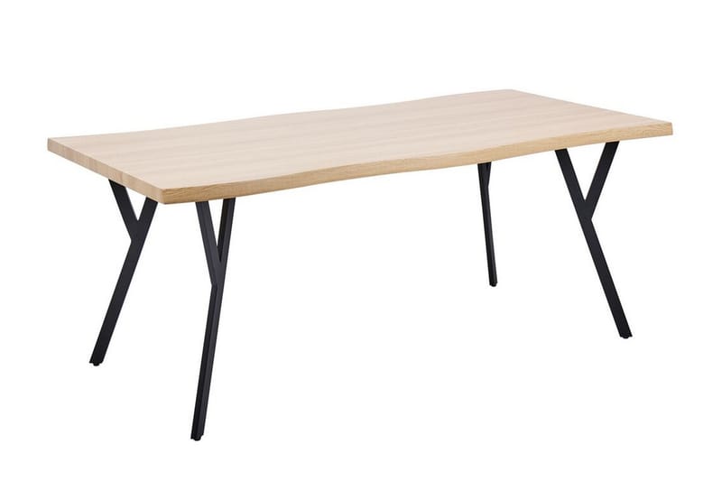 Tiggiano Matbord Utomhus 180x90 cm - Ljusbrun/Svart - Utemöbler - Utebord & trädgårdsbord - Matbord utomhus
