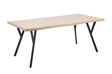 Tiggiano Matbord Utomhus 180x90 cm - Ljusbrun/Svart - Utemöbler - Utebord & trädgårdsbord - Matbord utomhus