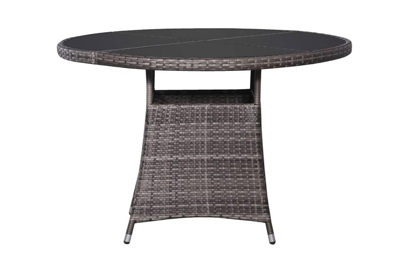 Trädgårdsbord 110x74 cm konstrotting grå - Grå - Matbord utomhus