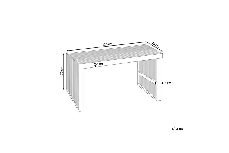 Trädgårdsbord Bellano 120x70x70 cm - 120x70x70 cm - Utemöbler - Utebord & trädgårdsbord - Matbord utomhus